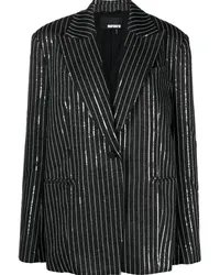 ROTATE Birger Christensen Einreihiger Blazer mit Pailetten Schwarz