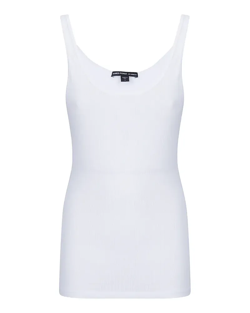 James Perse Daily Tanktop aus geripptem Strick - Weiß Weiß