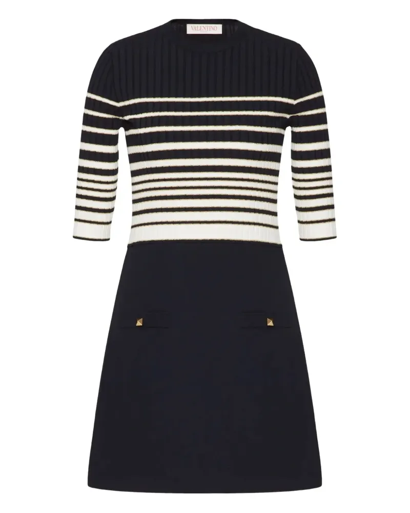 Valentino Garavani Gestreiftes Minikleid - Blau Blau