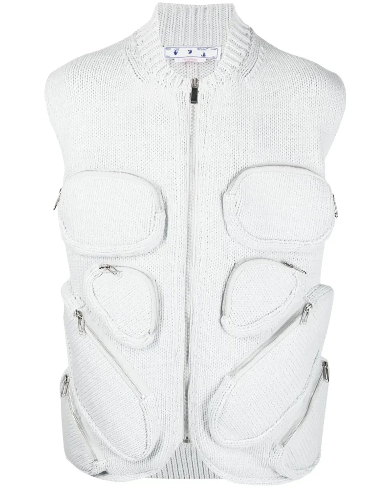 OFF-WHITE Gestrickte Weste - Grau Grau