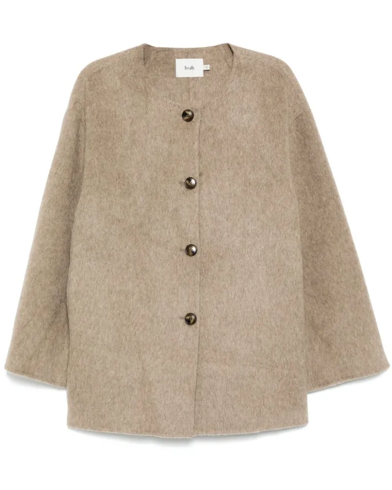 b+ab Gewickelte Jacke mit Schal - Braun Braun