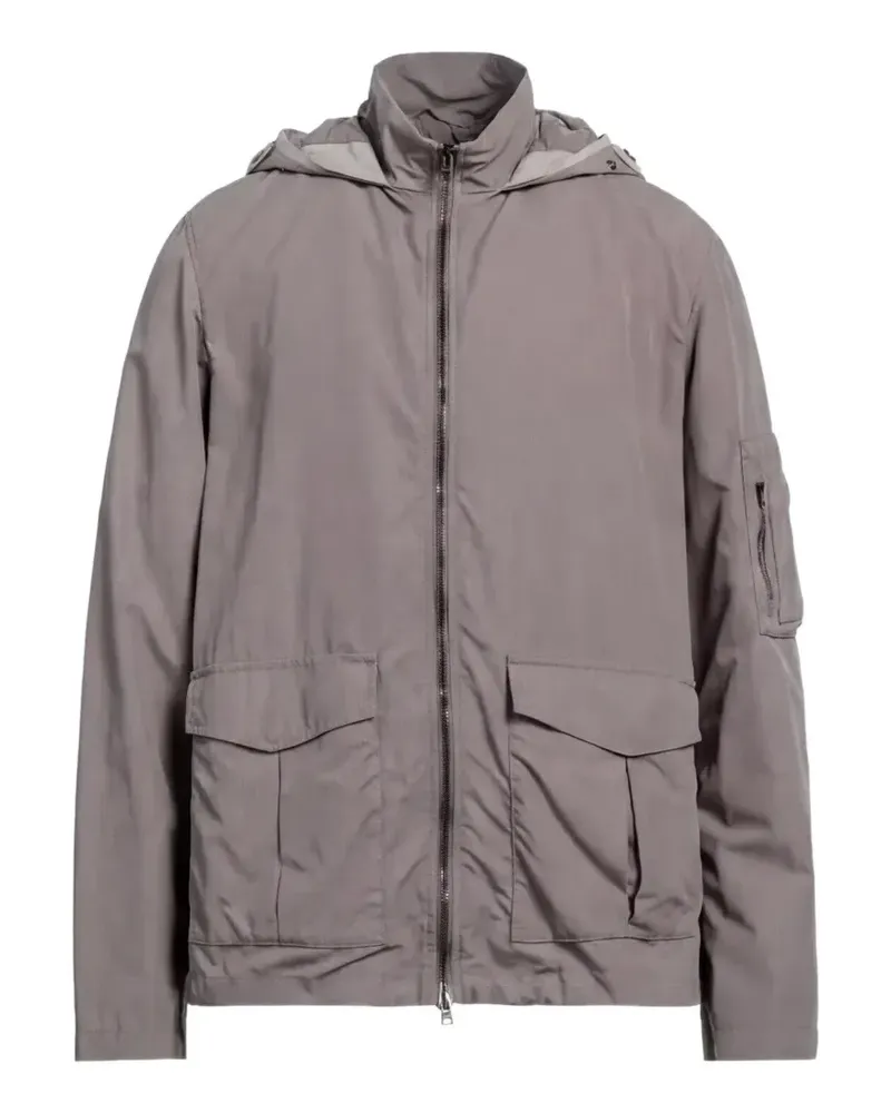 Herno hooded multi-pocket jacket - Grau Grau