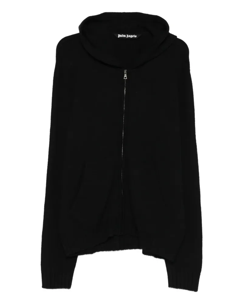 Palm Angels Kapuzenjacke mit Reißverschluss - Schwarz Schwarz