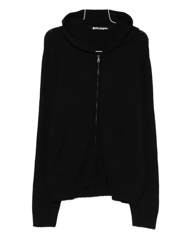 Palm Angels Kapuzenjacke mit Reißverschluss - Schwarz Schwarz