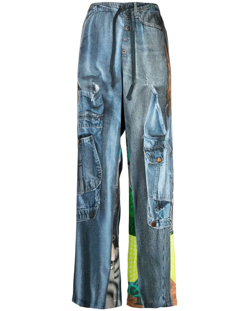 JNBY Strumpfhose mit grafischem Print - Blau Blau