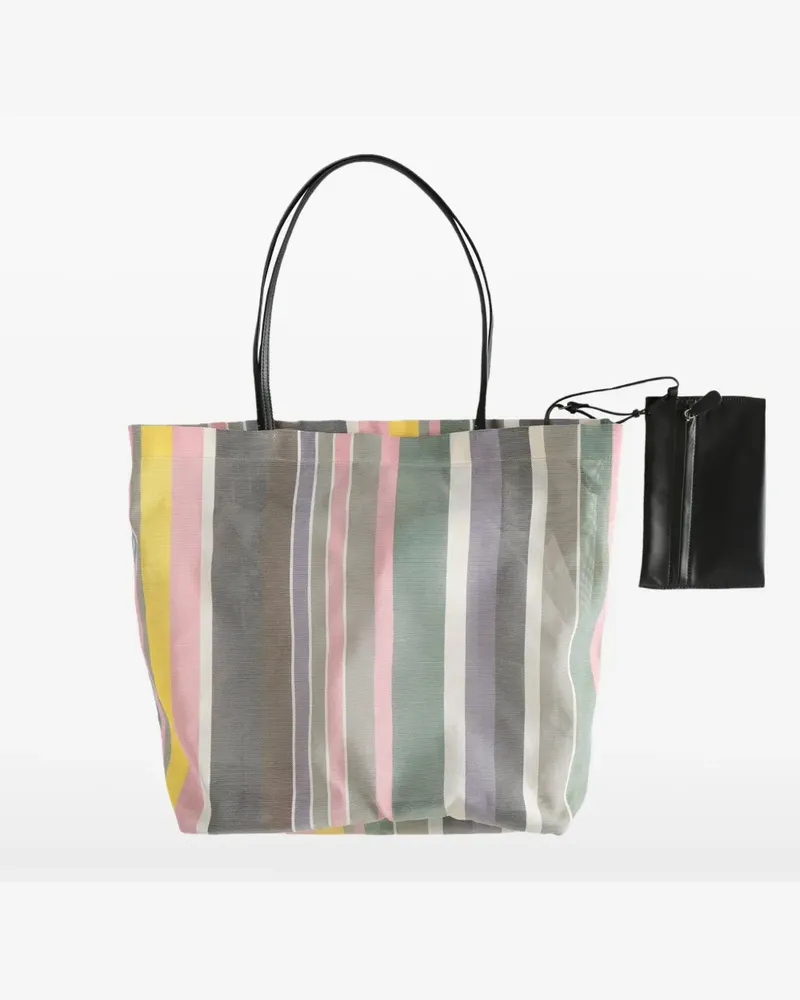 The Row Gestreifter Mini-Shopper - MUCS MULTICOLOR COLD ANS Mucs