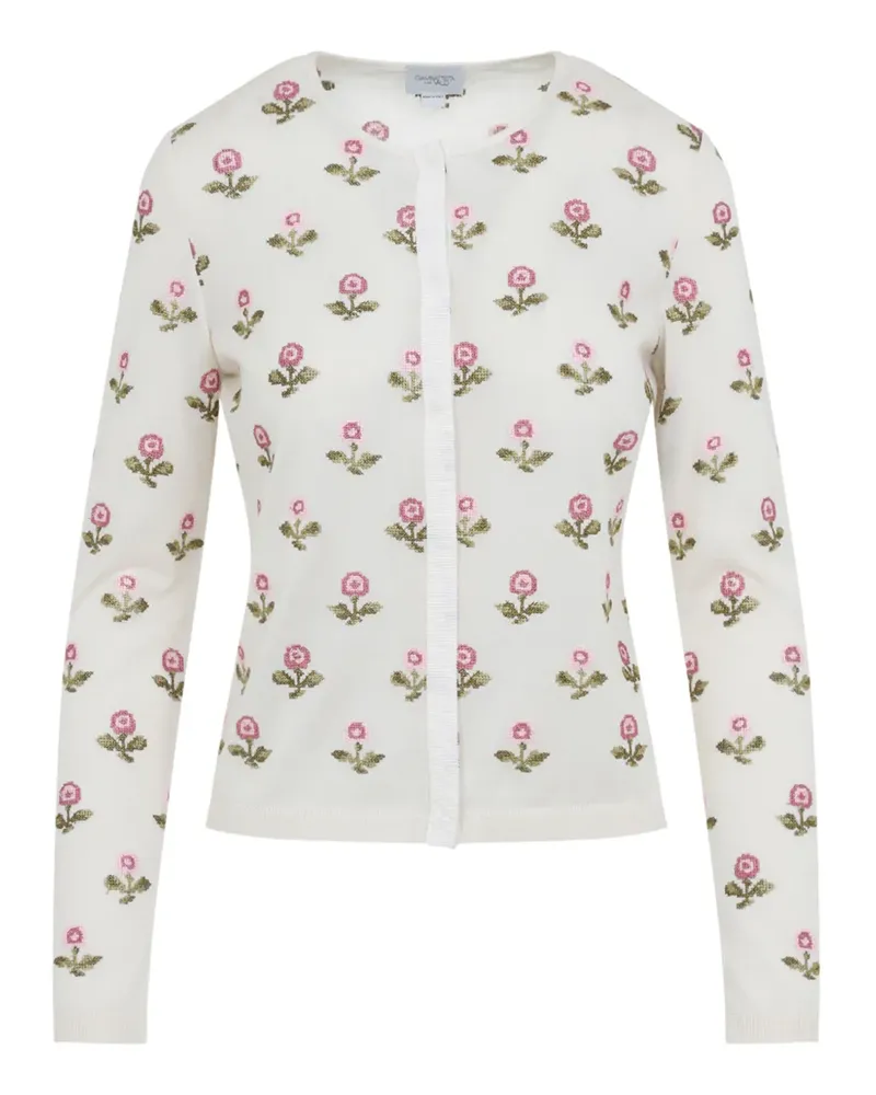 Giambattista Valli Floraler Cardigan - Nude Nude