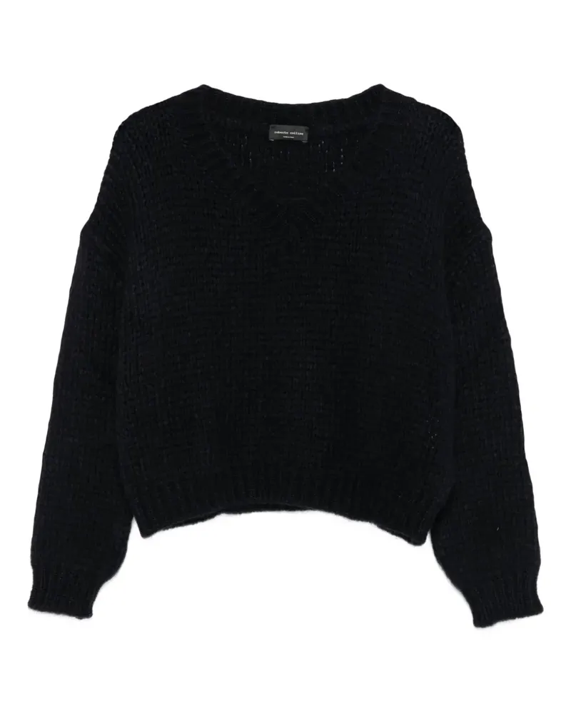 Roberto Collina Pullover mit V-Ausschnitt - Blau Blau