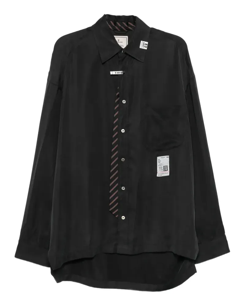 MIHARAYASUHIRO Hemd mit Logo-Patch - Schwarz Schwarz