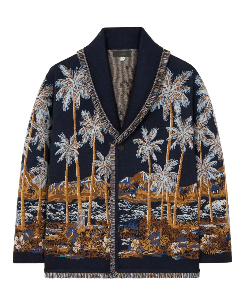 Alanui Diamond Head fringed cardigan - Blau Blau