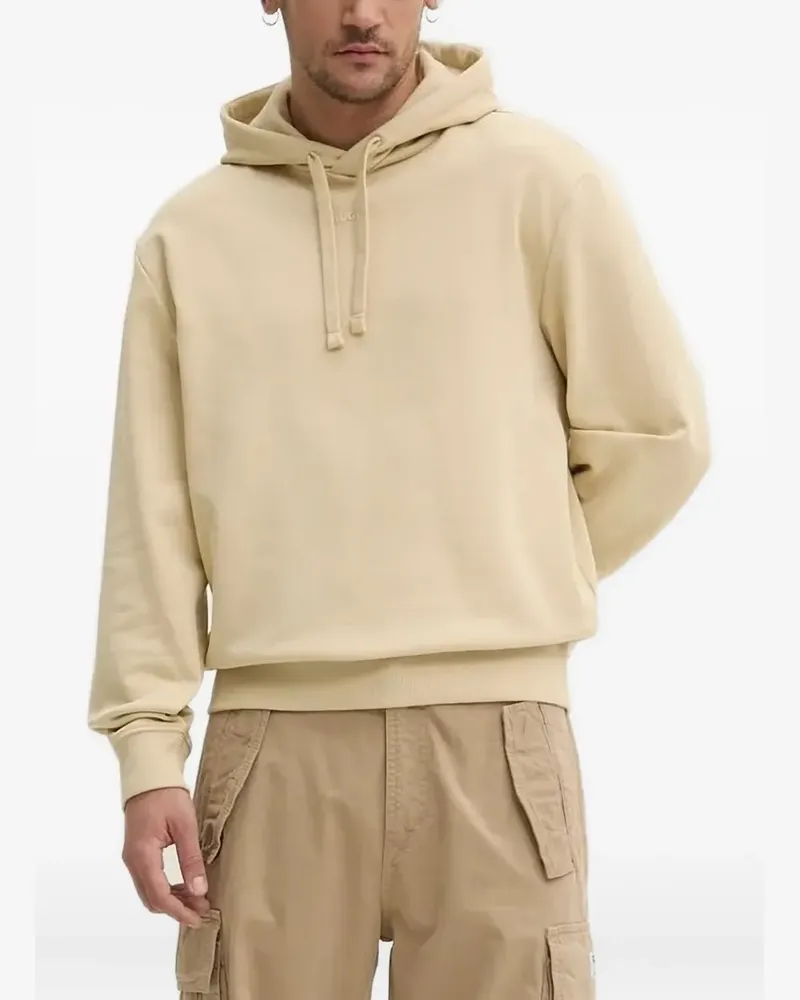 HUGO BOSS Hoodie mit Logo-Print - Nude Nude