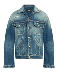 Dsquared2 Jeansjacke im Distressed-Look Blau