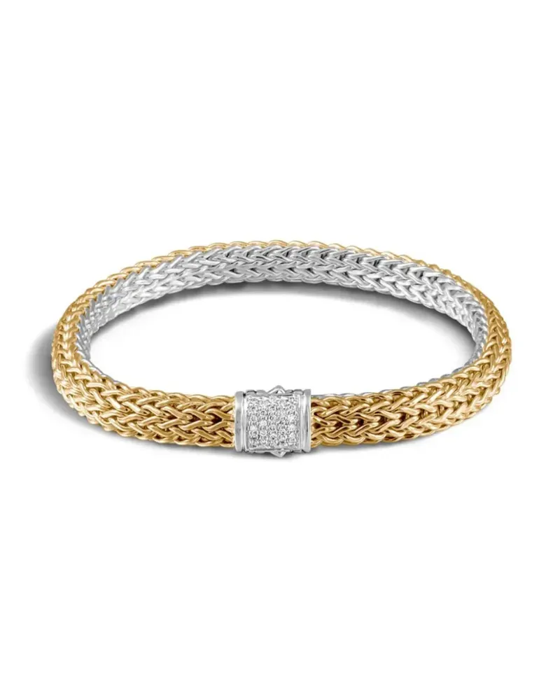John Hardy 18kt Gelbgoldarmband mit Diamanten Gold