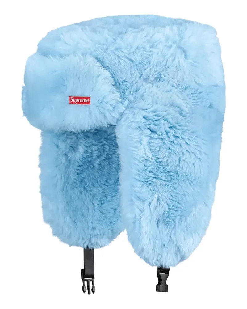 Supreme Being Flauschiger Ushanka Hut - Blau Blau