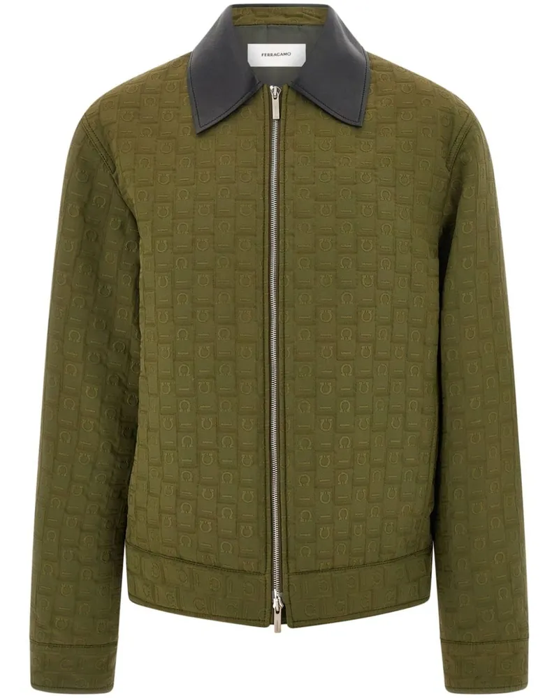 Ferragamo Jacke mit Monogrammmuster - Grün Grün