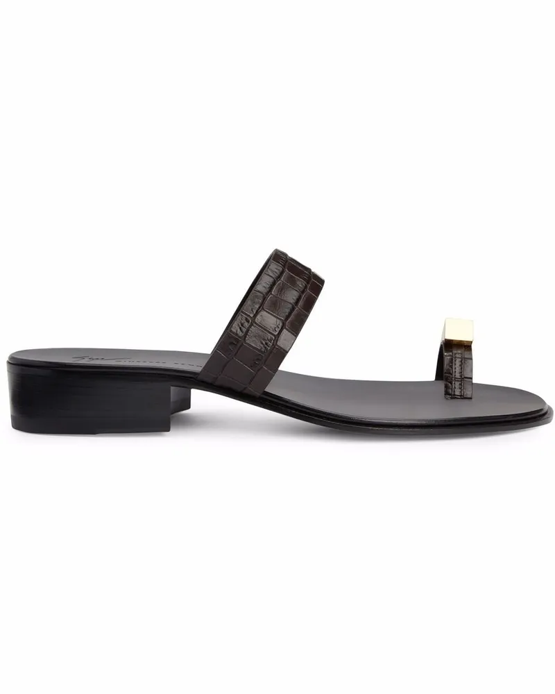 Giuseppe Zanotti Bardack Loafer mit Kroko-Effekt - Braun Braun