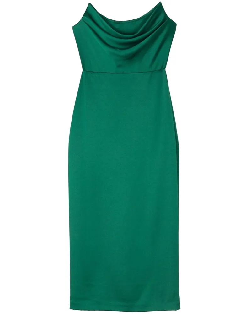 Alex Perry Satin-Midikleid mit Korsett-Stil - Grün Grün