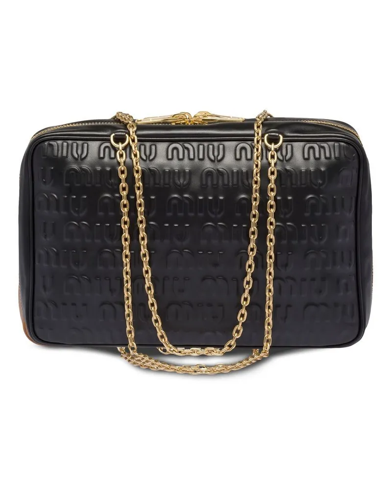 Miu Miu Tasche mit Logo-Prägung - Schwarz Schwarz