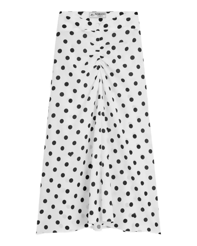 Fiorucci polka-dot midi skirt - Weiß Weiß