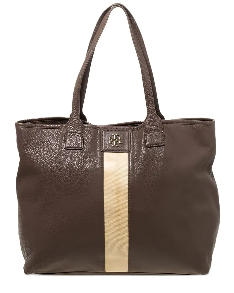 Tory Burch Gestreifter Shopper - Brown Brown