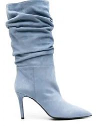 Via Roma 15 Halbhohe Wildlederstiefel Blau