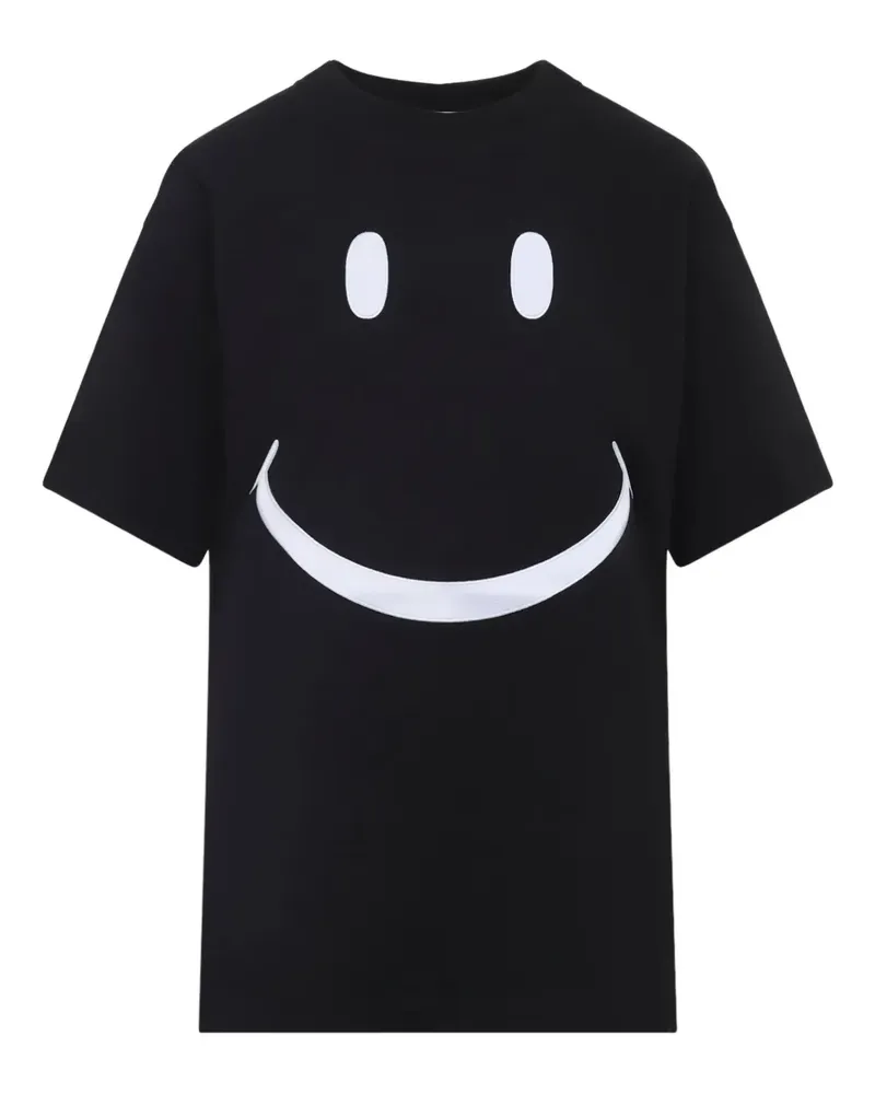 Moschino T-Shirt mit Smiley - Schwarz Schwarz