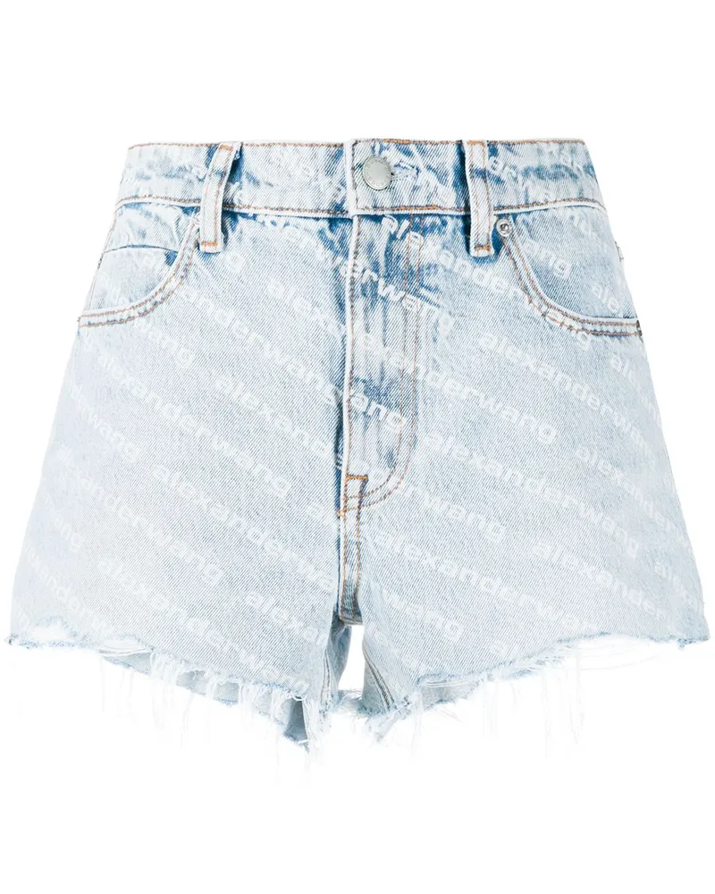 Alexander Wang Bite' Jeans-Shorts Blau