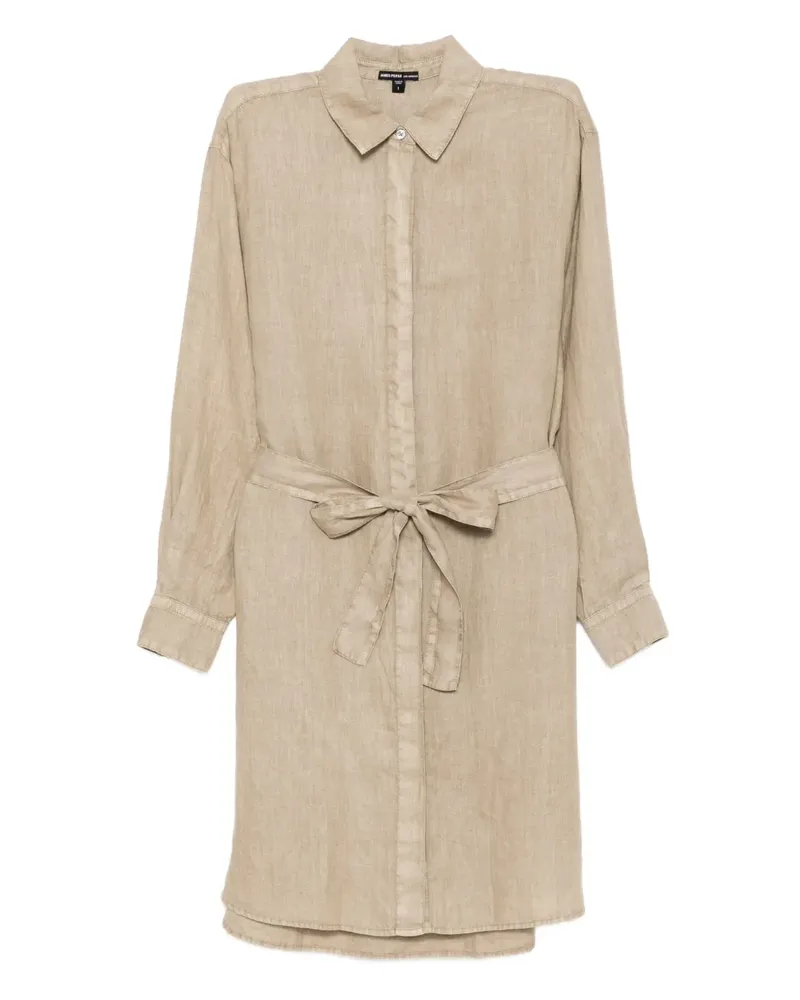 James Perse Hemdkleid aus Leinen - Nude Nude