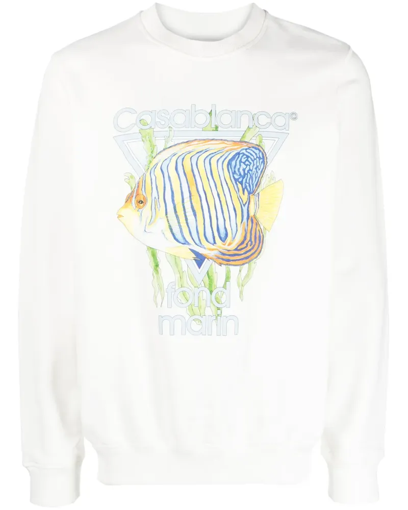 Casablanca Paris Sweatshirt mit "Fond Marin"-Print - Weiß Weiß