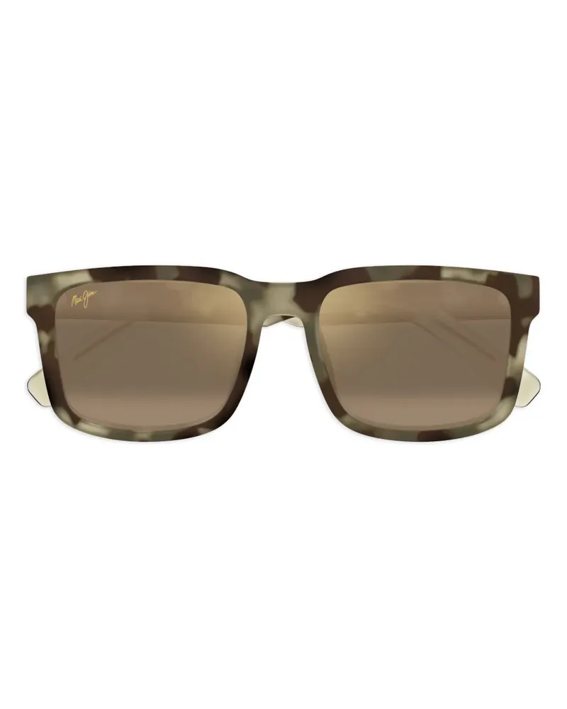 Maui Jim Sonnenbrille mit eckigem Gestell - Grün Grün