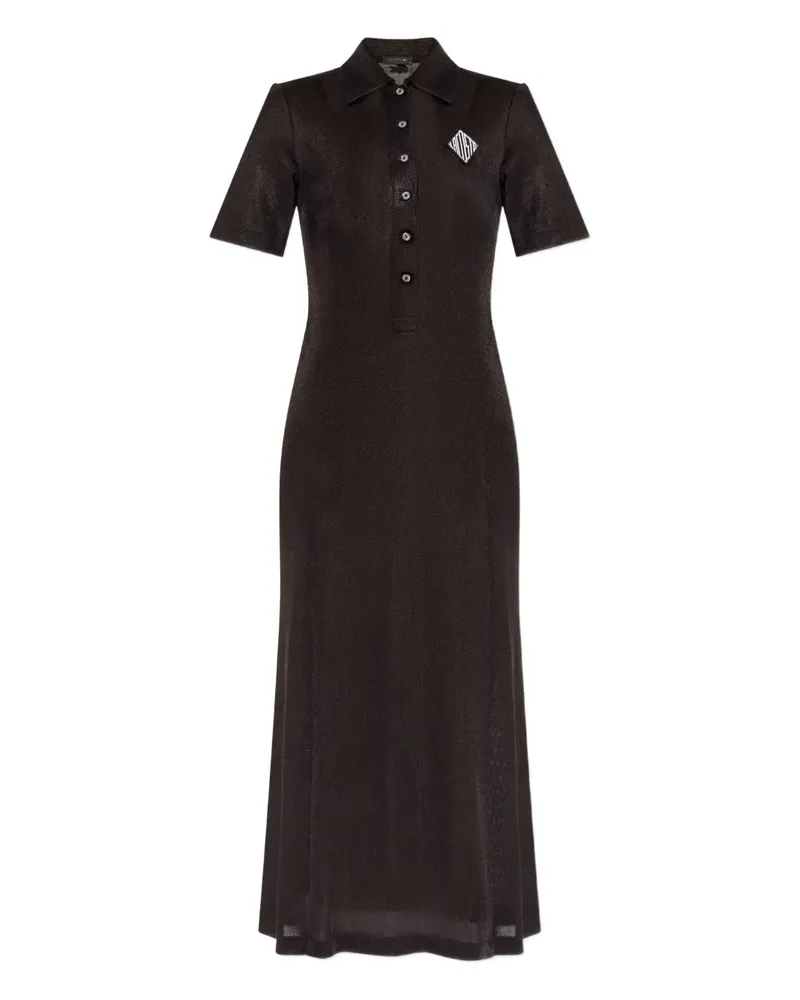 Lacoste Kleid mit Logo-Applikation - Braun Braun