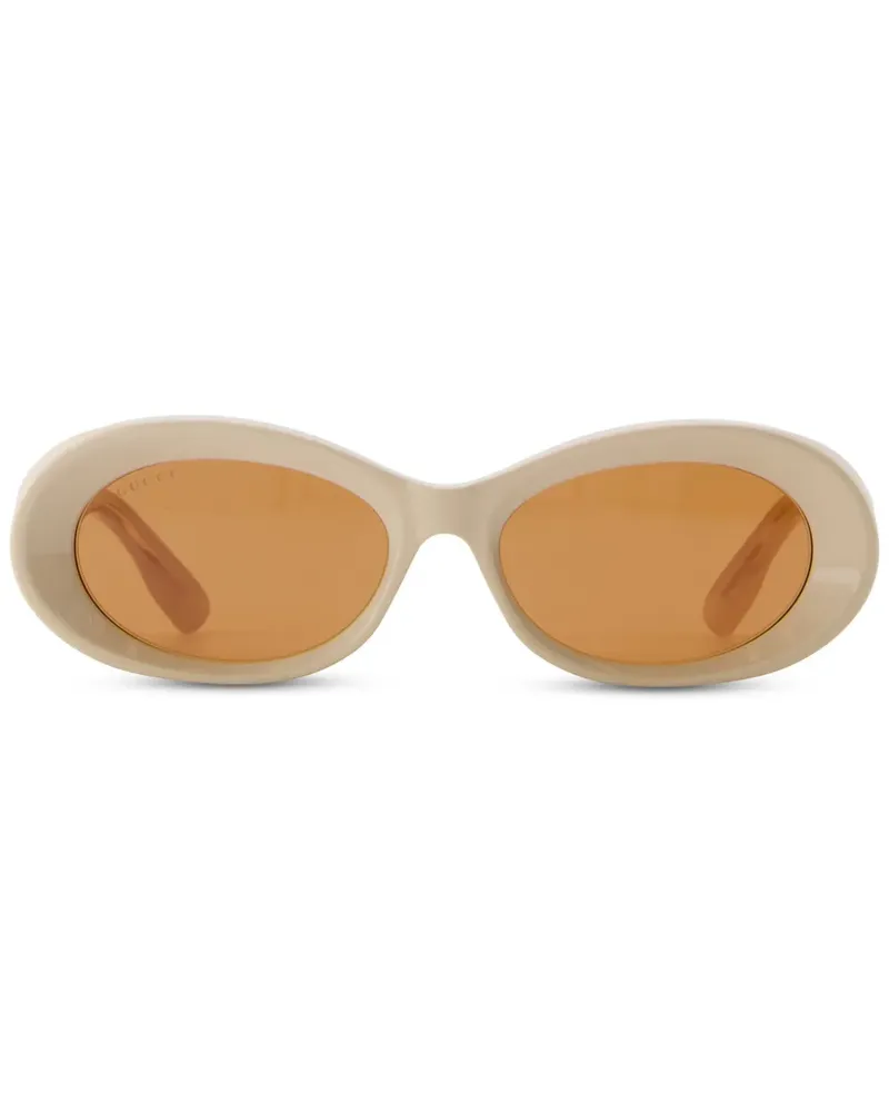 Gucci Sonnenbrille mit ovalem Gestell - Nude Nude