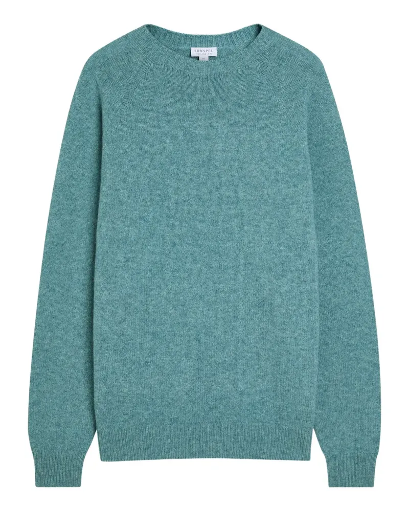 Sunspel Melangé Pullover aus Wolle - Grün Grün