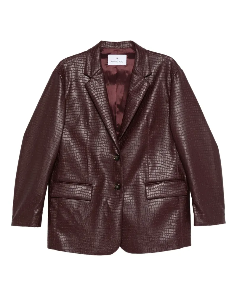 Manuel Ritz Blazer aus Kunstleder - Rot Rot