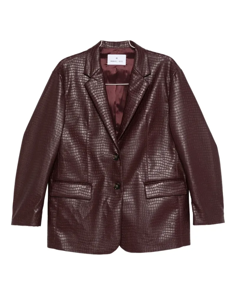 Manuel Ritz faux-leather blazer - Rot Rot