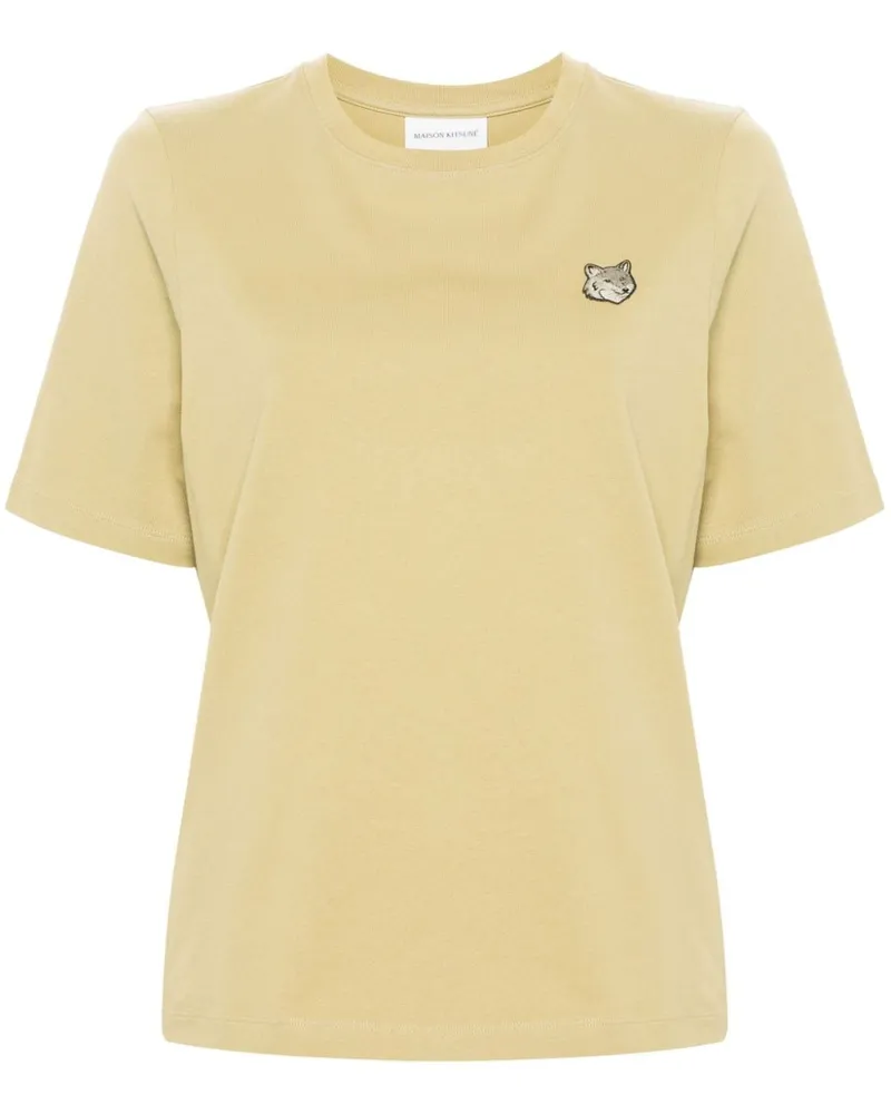 Kitsuné T-Shirt mit Fuchs-Motiv - Grün Grün