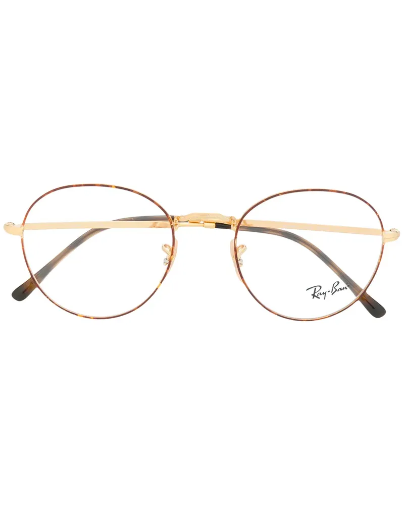 Ray Ban Brille mit rundem Gestell - Gold Gold