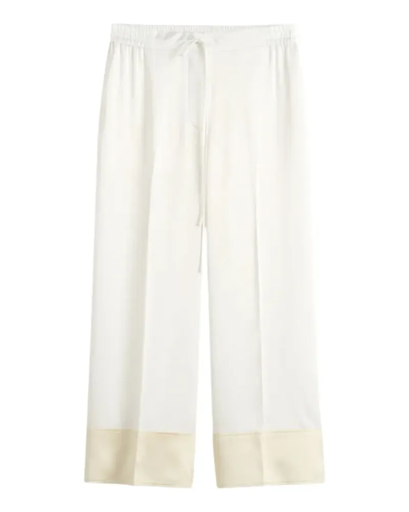 Totême drawstring silk trousers - Weiß Weiß