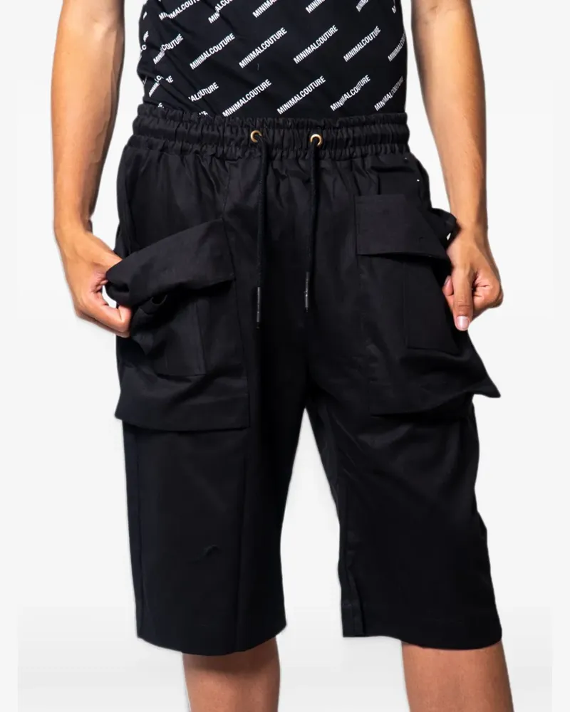Minimum drawstring cargo shorts - Schwarz Schwarz