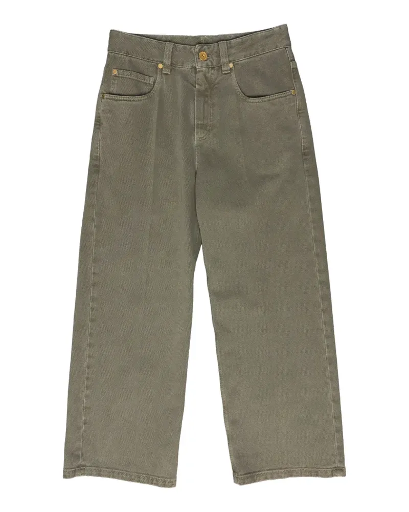 Brunello Cucinelli washed-effect straight-leg jeans - Grün Grün