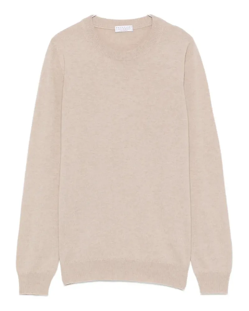 Brunello Cucinelli crew-neck long-sleeve sweater - Nude Nude