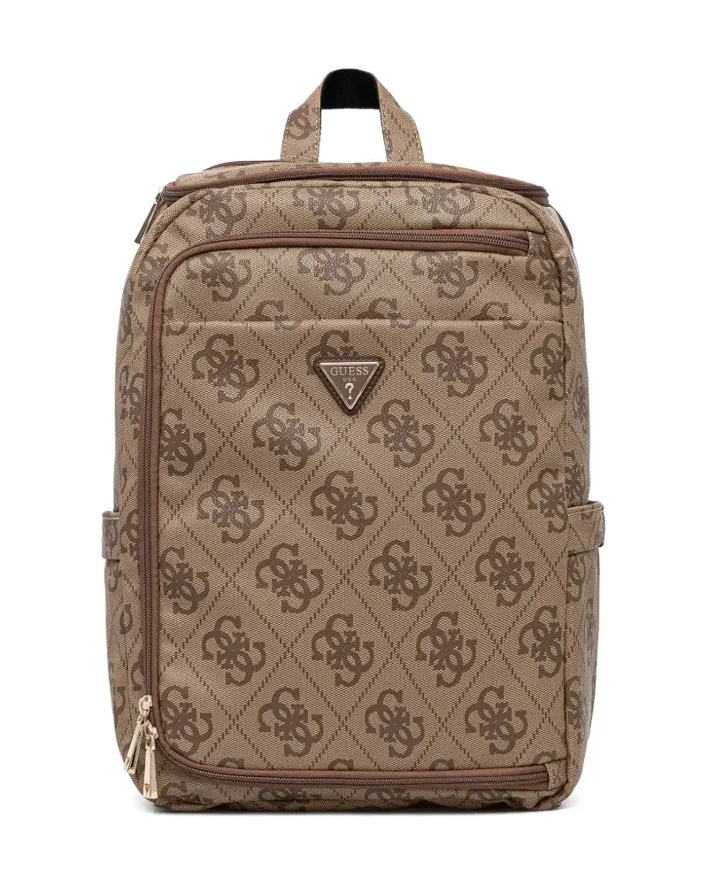 Guess Berta 4G patterned logo-plaque backpack - Nude Nude