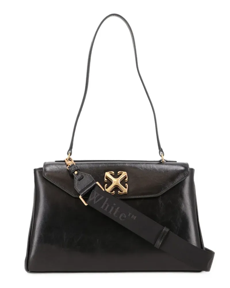 OFF-WHITE Jitney Schultertasche mit Logo - Schwarz Schwarz