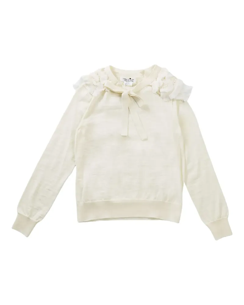 Comme des Garçons cape-detail jumper - Weiß Weiß