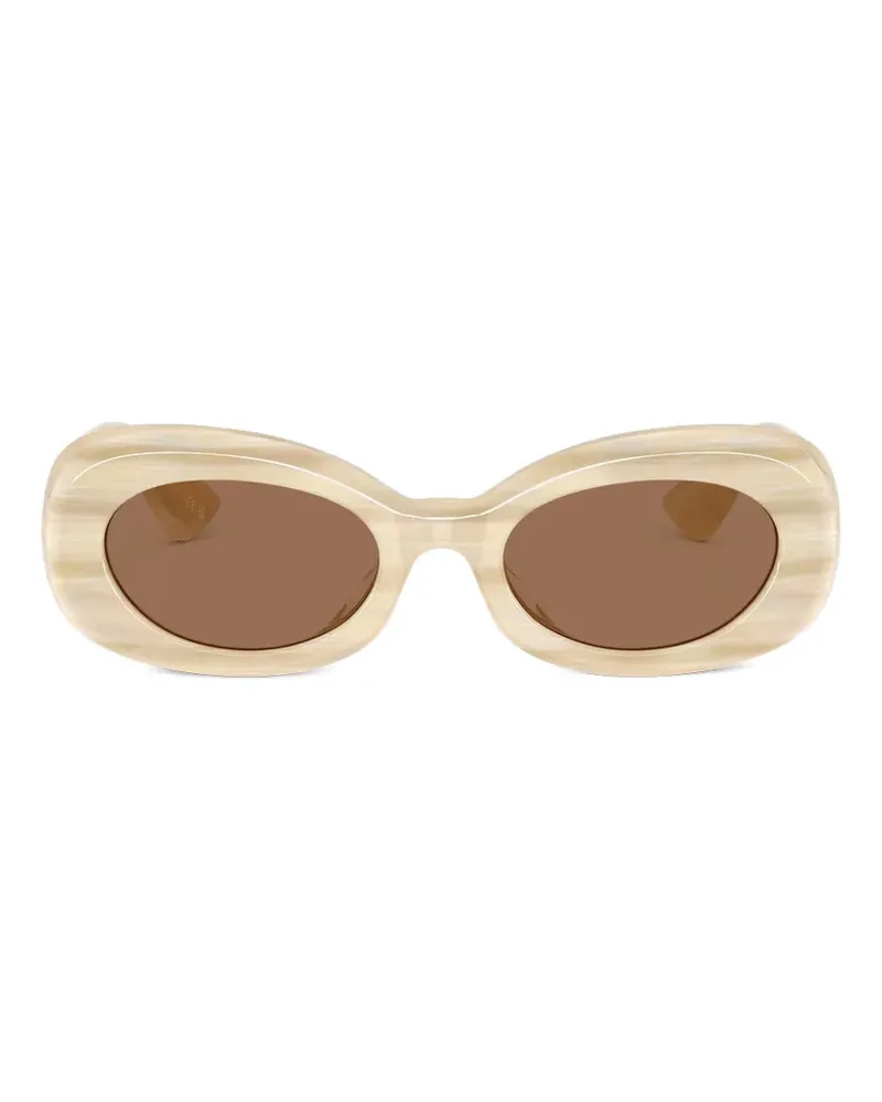 KHAITE x Oliver Peoples Sonnenbrille mit ovalem Gestell - Nude Nude