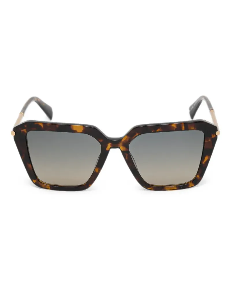 AllSaints tortoiseshell-effect square-frame sunglasses - Braun Braun