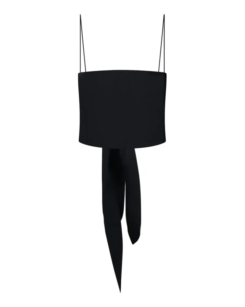 forte_forte tie-detail sleeveless top - Schwarz Schwarz