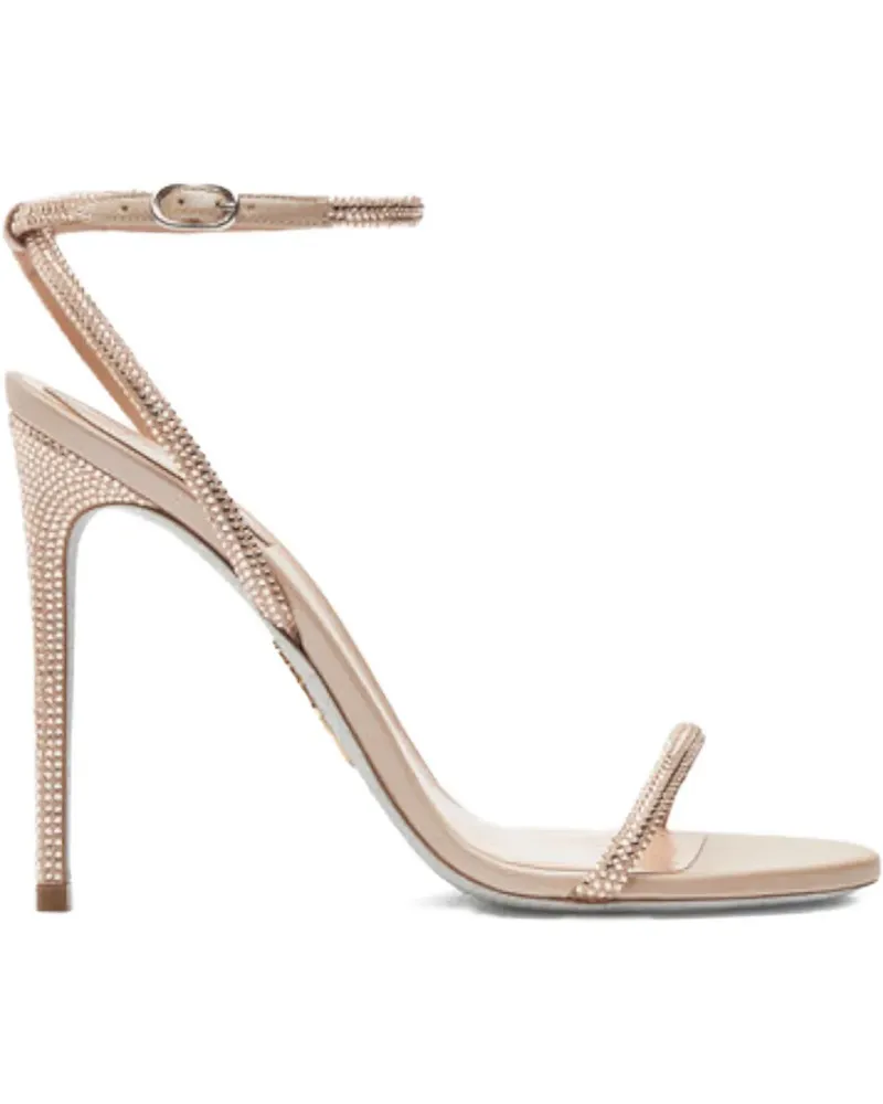 René Caovilla 105mm Ellabrita crystal-embellished stiletto-heel sandals - Nude Nude