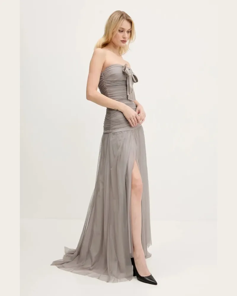 Aniye By Mesh-Maxikleid mit Schleife - Grau Grau