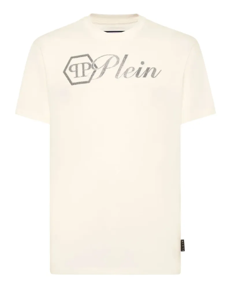 Philipp Plein T-Shirt mit Logo-Verzierung - Weiß Weiß